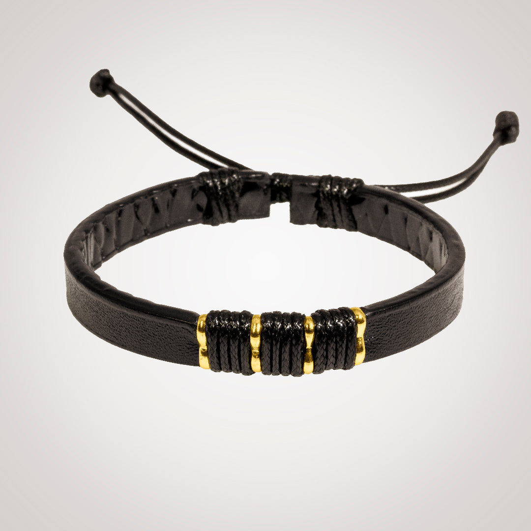 Pulsera Trinity en cuero genuino