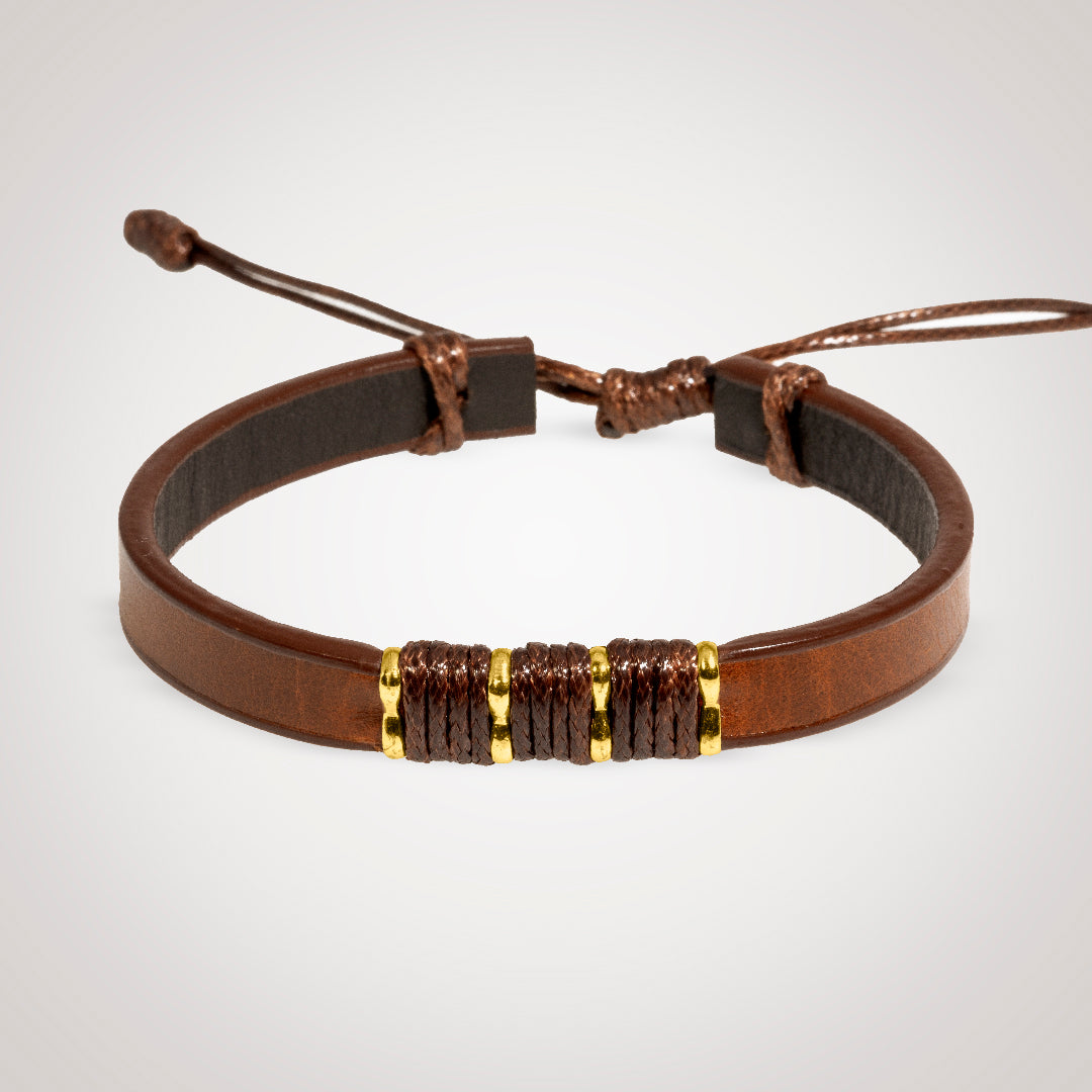 Pulsera Trinity en cuero genuino