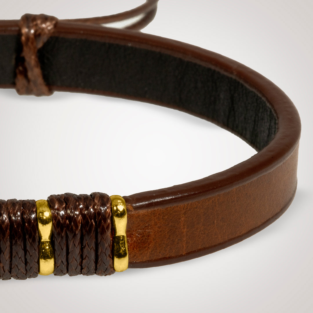 Pulsera Trinity en cuero genuino