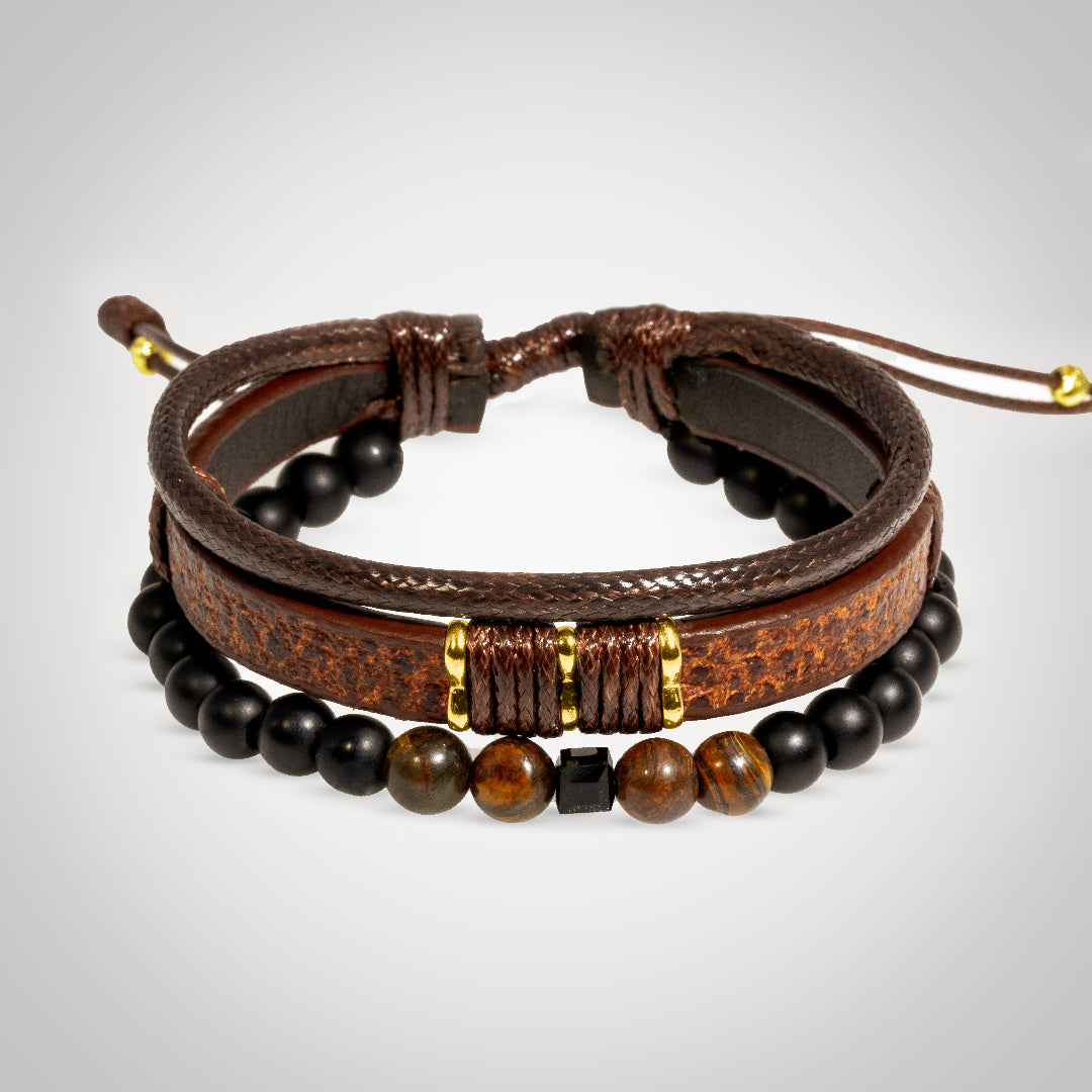Brazalete Ares en cuero genuino