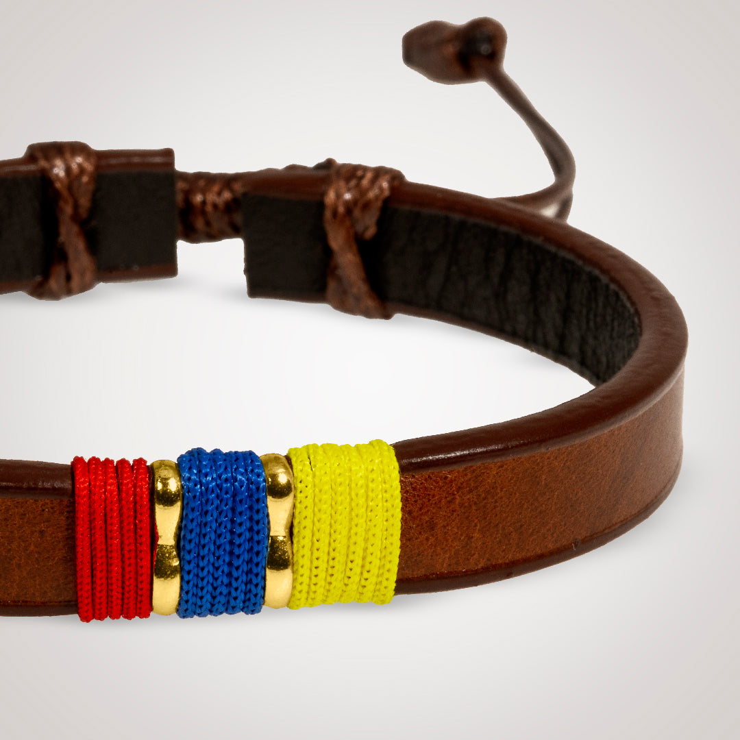 Pulsera Blake Colombia en cuero genuino mate